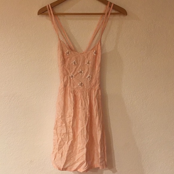 Abercrombie & Fitch Beaded Pink Strappy Dress - Picture 1 of 4